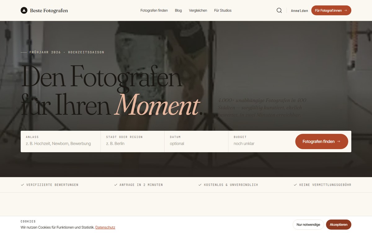 Fotografen-Verzeichnis für den deutschen Markt