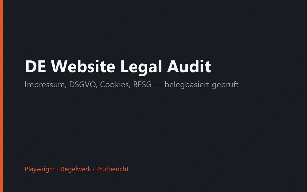 Rechts-Audit für Websites am deutschen Markt