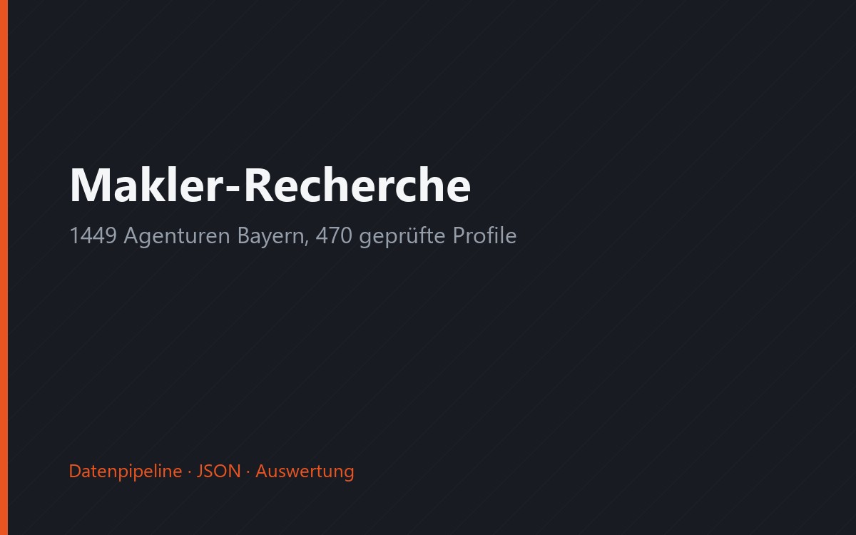 Recherchebasis zum Immobilienmarkt in Bayern