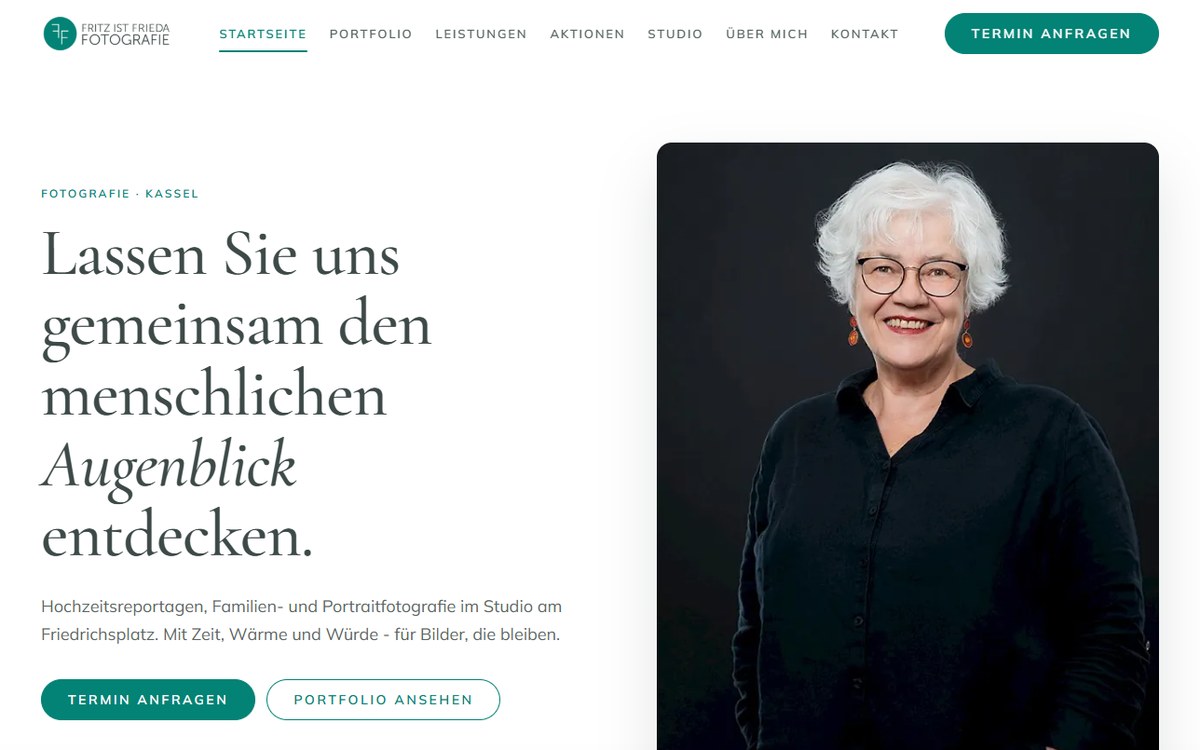 Fotografen-Website in Kassel, Teamprojekt